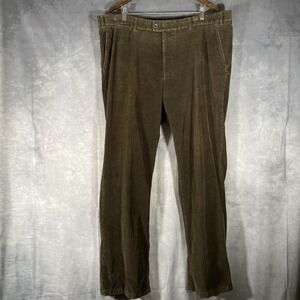 BRAX Pants Mens 45x34 Brown Corduroy Straight Leg Casual Urban Made In Romania